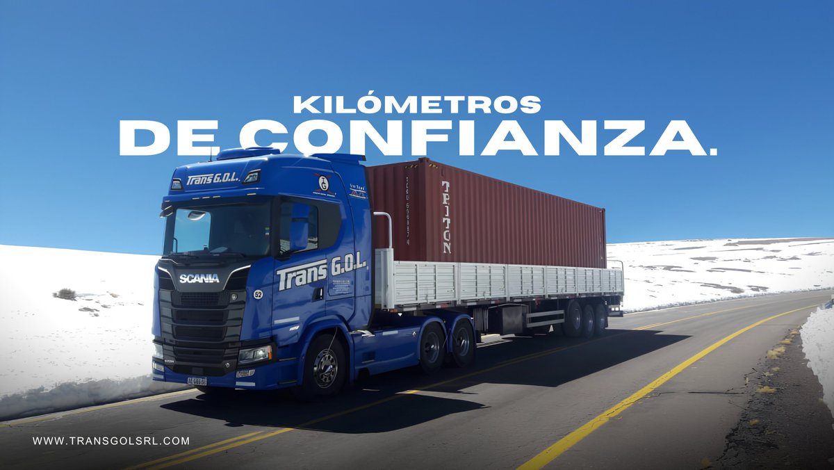 TransgolSrl's tweet photo. 🚛 La confianza se construye viaje a viaje, cumpliendo tiempos, cuidando cada carga y manteniendo el compromiso en cada kilómetro recorrido.

📲 Contactanos para que llevemos tu carga a destino.

#TransGol #Transporte #Logística https://t.co/dbGOrrx2ld