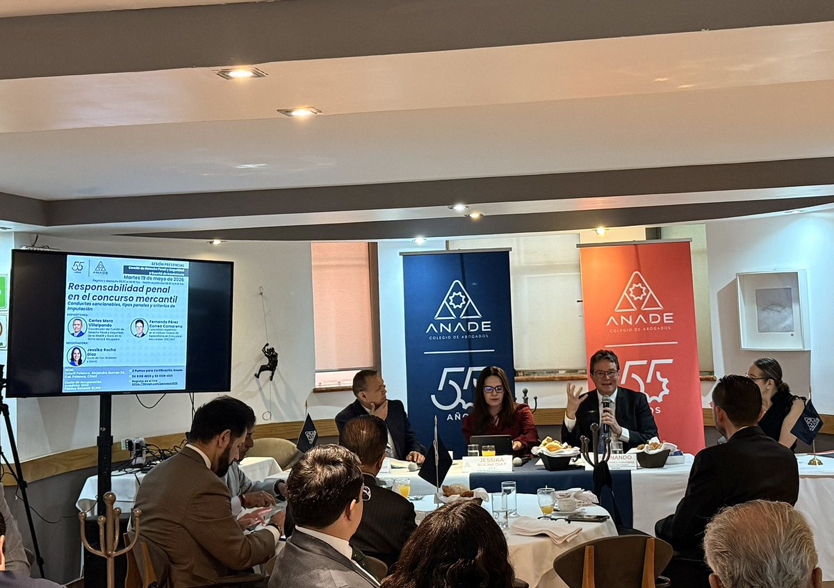 lupita_hinojosa's tweet photo. Muy poco se habla de la “responsabilidad penal en el concurso mercantil”, @ANADEcolegio.

Se requieren más penalistas que conozcan la Ley de Concursos Mercantiles. https://t.co/PVuue377T2