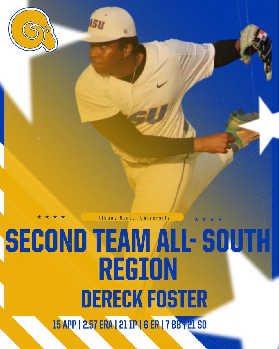 ASUGoldenRamsBS's tweet photo. Congratulations to our Golden Rams on a good season ‼️
- Five First Team - All Conference Players
- SIAC Relief Pitcher of the Year
- First Team All - South Region
- Second Team All - South Region
#CreatingLegacies https://t.co/jv9Hm8inf5