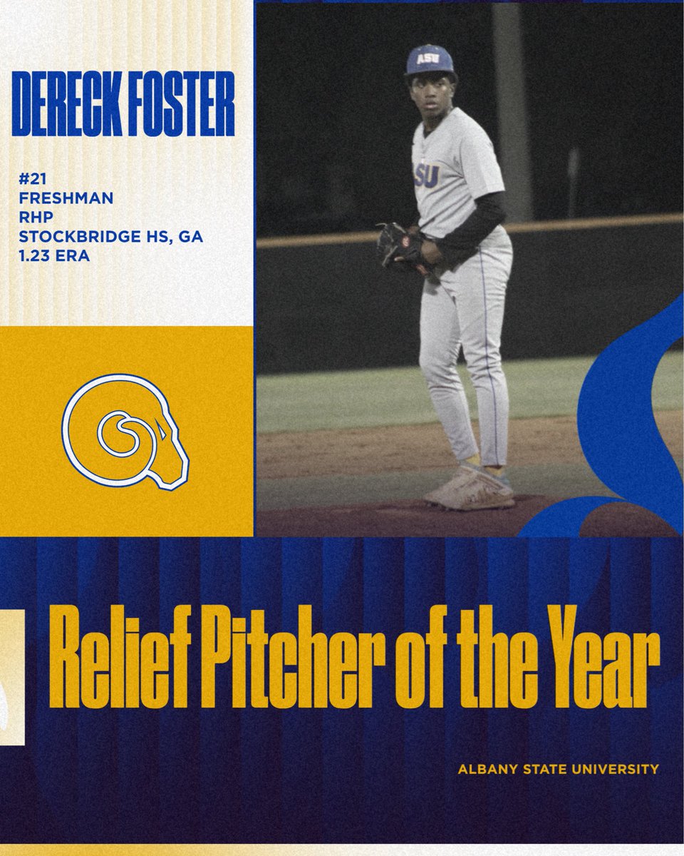 ASUGoldenRamsBS's tweet photo. Congratulations to our Golden Rams on a good season ‼️
- Five First Team - All Conference Players
- SIAC Relief Pitcher of the Year
- First Team All - South Region
- Second Team All - South Region
#CreatingLegacies https://t.co/jv9Hm8inf5