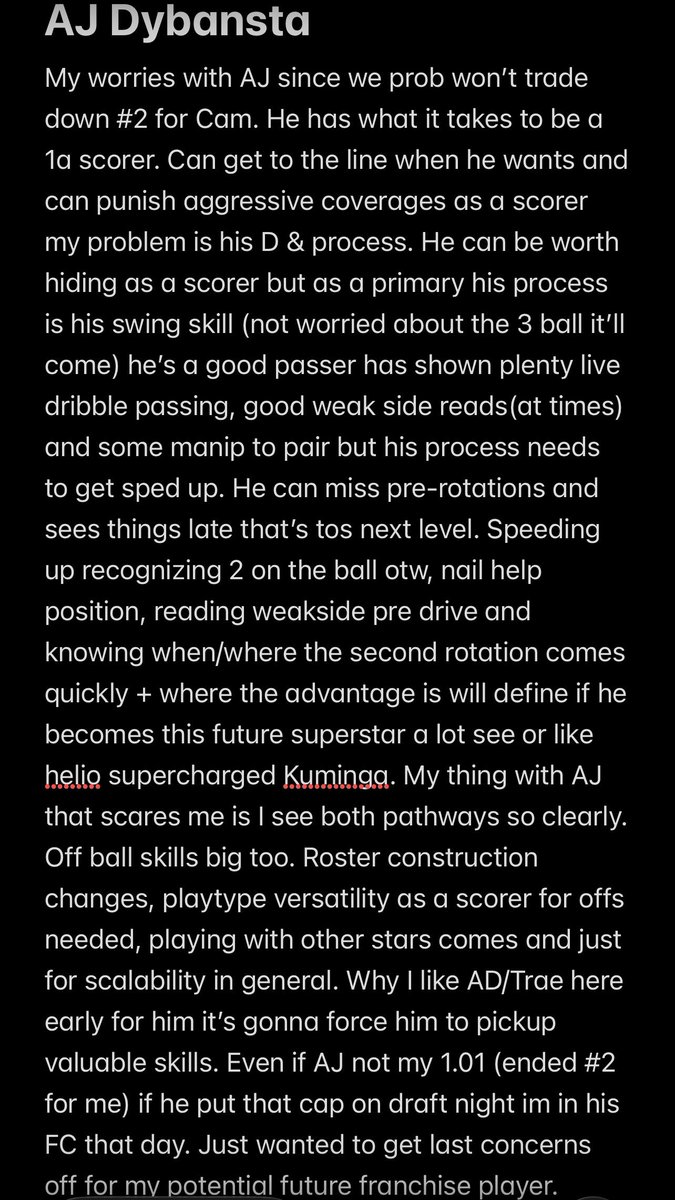 dmvmadridista's tweet photo. AJ Dybansta. Last draft related tweet until 6/23 unless we trade with Utah #bankingontoolsgettingmorefunctional #notahater https://t.co/q00WWGKUnn
