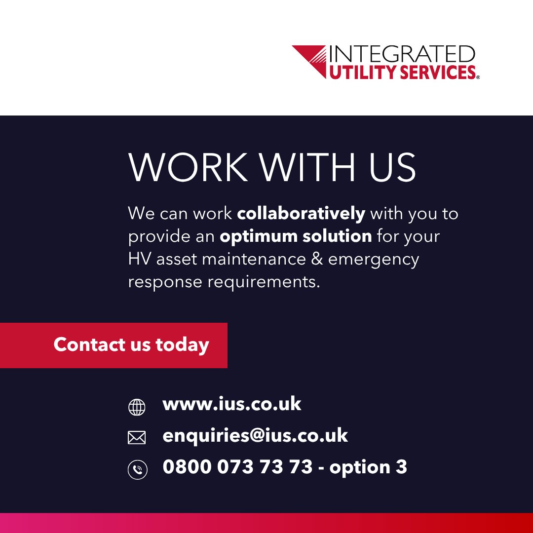 IntegratedUS's tweet photo. Keeping your #highvoltage assets safe, reliable &amp; compliant isn’t optional, it’s essential

That’s why so many organisations across the UK trust us to manage, maintain &amp; protect their private HV networks

https://t.co/ba2agC7yYR https://t.co/skf4u7ISmX