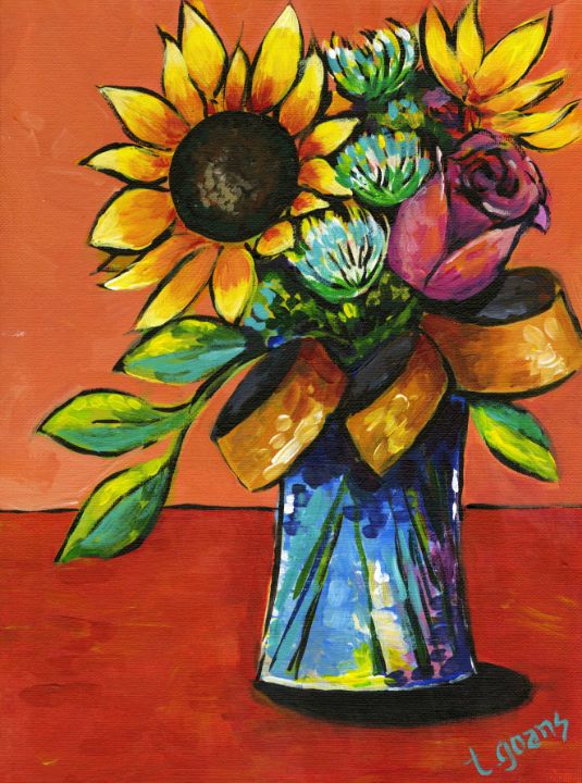 GoansArtRoom's tweet photo. Art of the Day! "Bold Bouquet". Buy at: https://t.co/KyPIM6UWxS https://t.co/531G837k6u