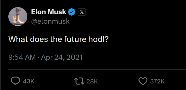 hodl2013's tweet photo. @elonmusk What does the future hodl? This question is much harder to answer than it may seem. https://t.co/PERRHvFdkN