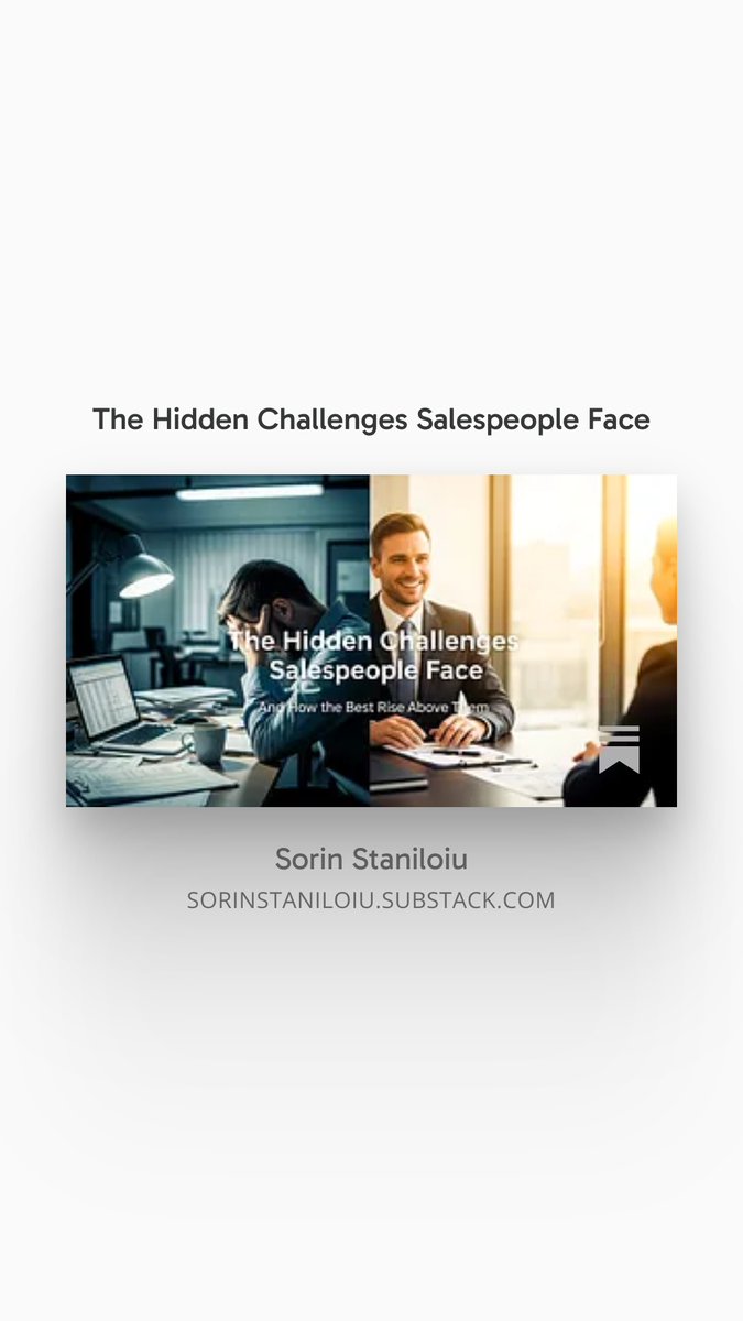 SORINEXUS's tweet photo. The Hidden Challenges Salespeople Face

 Read the article here:👇
https://t.co/HUBRk7j2qw 

🔥Let’s be real - selling isn’t just about numbers. Every salesperson faces rejection, self-doubt, and pressure… but it’s how you handle it that defines your success. https://t.co/KsG3TCqPXE