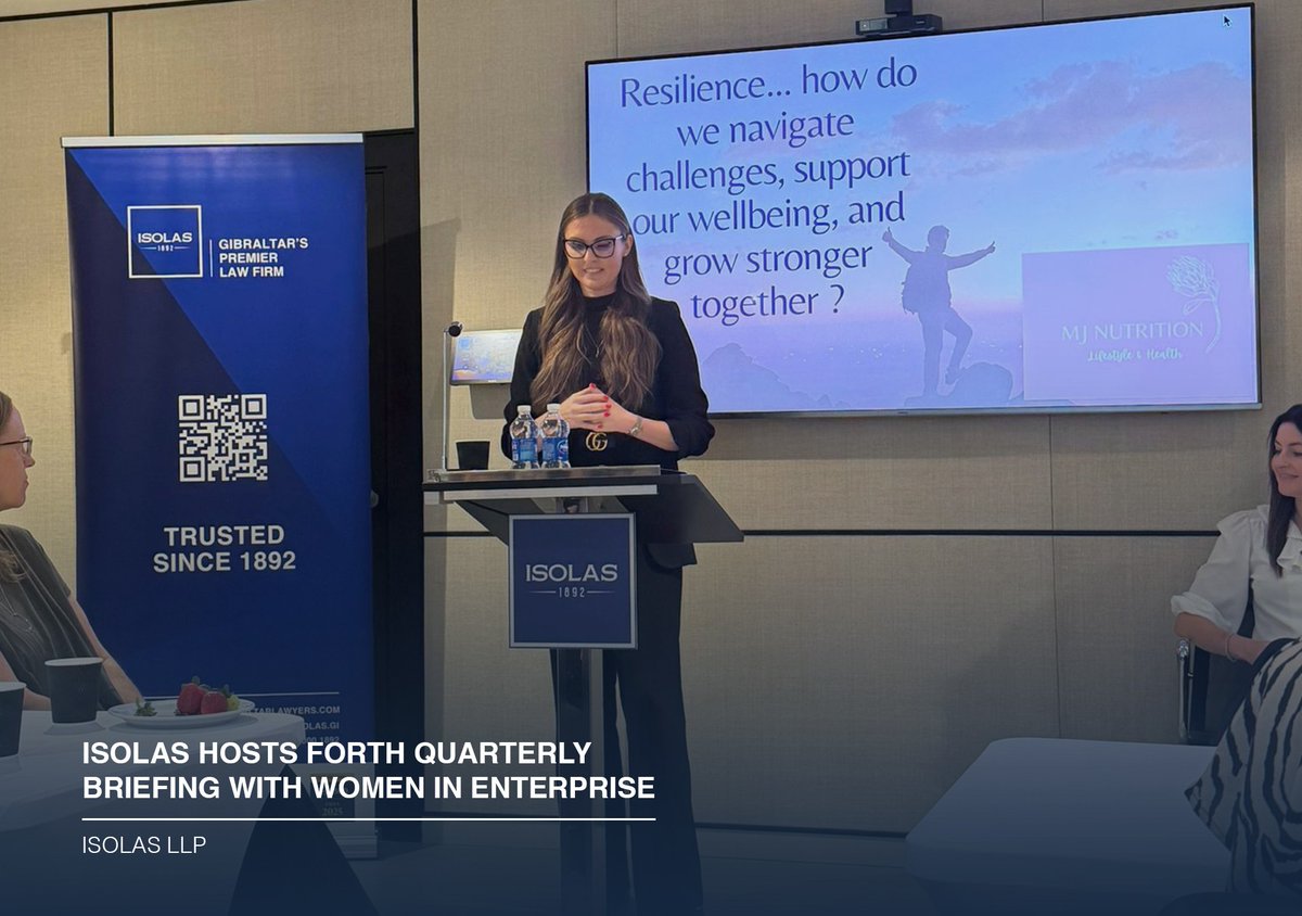 ISOLASlaw's tweet photo. ISOLAS LLP hosted another successful Women in Enterprise breakfast in partnership with the Gibraltar Federation of Small Businesses marking the final quarterly session of the series before it resumes in September. 

Read more ➡️ https://t.co/VfxYYDMAmF https://t.co/xy2ynE2UQO