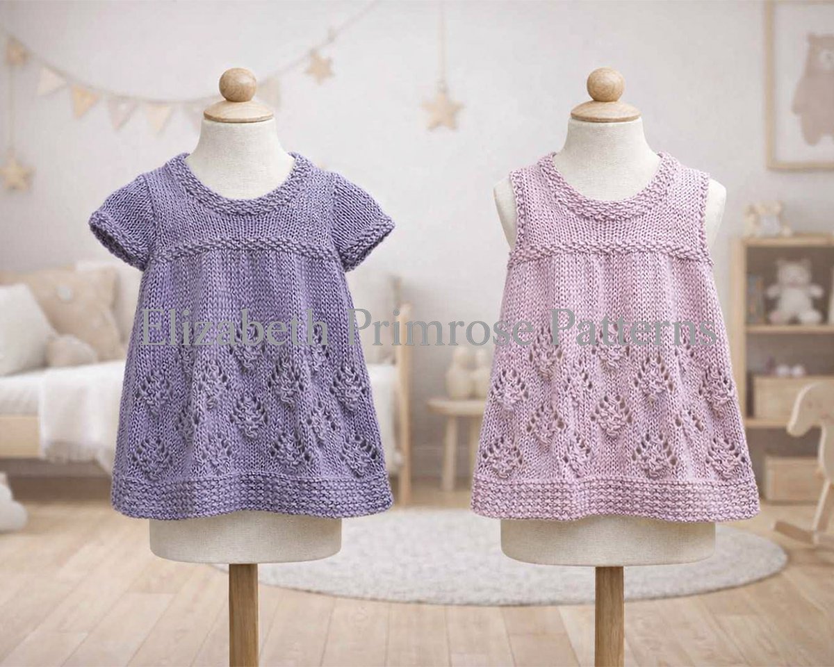 EPPatterns's tweet photo. 🌲 Woodland Pine Dresses 🌲 Knitted in DK and sized 0–7 years, these dresses feature a pinecone‑patterned skirt, sand stitch hem, moss‑stitch borders and a back buttonband. A woodland‑inspired knit for little explorers.
Pattern link below ✨
https://t.co/ltAhhzkD08 https://t.co/9mD8oHOvRI