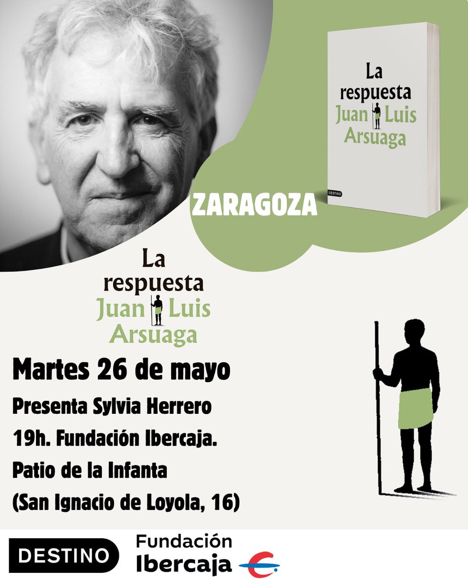 EdDestino's tweet photo. ⚫️AGENDA 

@JuanLuisArsuaga presenta  📚LA RESPUESTA, una mirada personal y rigurosa sobre lo que la evolución nos dice acerca de quiénes somos.

19/5 BILBAO
22/5 OVIEDO
26/5 ZARAGOZA
27/5 MADRID
@FLMadrid: 30, 31, 13 Y 14.

https://t.co/hQFDrgaA49 https://t.co/Gdzz8t19fC