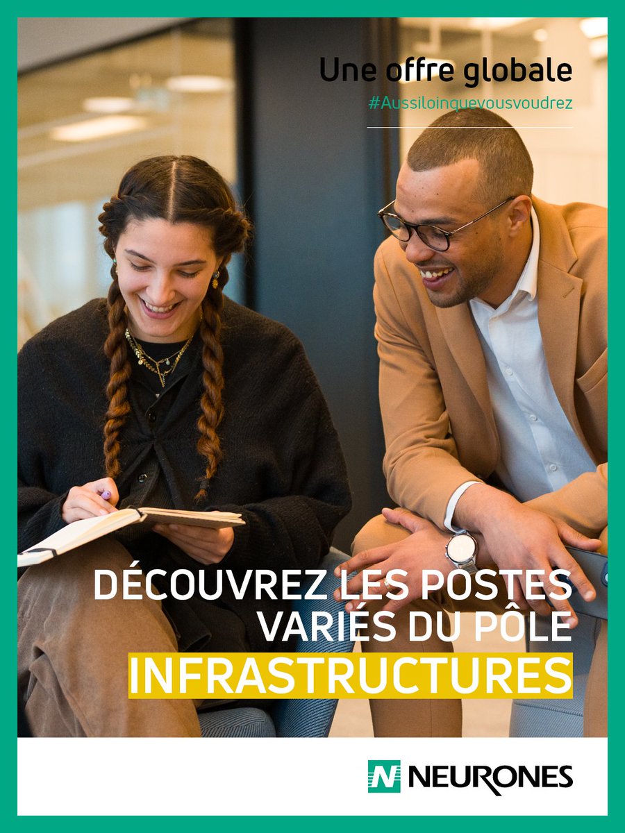 NEURONES's tweet photo. Chez NEURONES, les talents font la différence ! 🚀

Tu recherches un nouveau défi dans l’IT ? Au sein du pôle Infrastructures, le groupe recrute des profils techniques pour des missions variées.

Découvre les offres et trouve le poste qui te correspond : https://t.co/AkyCZwBhSA https://t.co/YOfIne8QBN