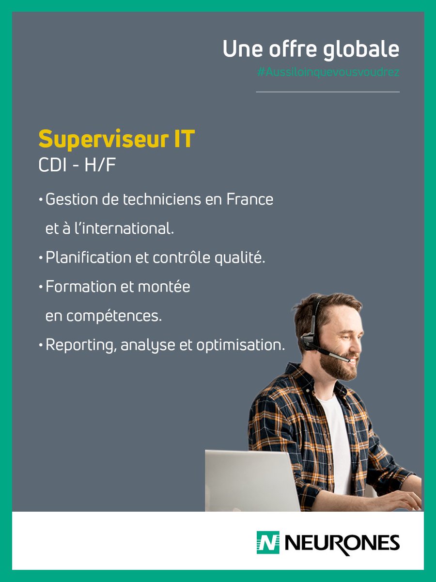 NEURONES's tweet photo. Chez NEURONES, les talents font la différence ! 🚀

Tu recherches un nouveau défi dans l’IT ? Au sein du pôle Infrastructures, le groupe recrute des profils techniques pour des missions variées.

Découvre les offres et trouve le poste qui te correspond : https://t.co/AkyCZwBhSA https://t.co/YOfIne8QBN