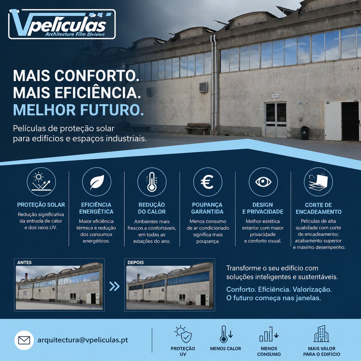 ArquitecturaVp1's tweet photo. arquitectura@vpeliculas.pt
91 427 94 55
📷 Subscreva a nossa newsletter
📷 https://t.co/l4SM7jxs5K
#peliculasolar #eficienciaenergetica #confortotermico
#arquiteturasustentavel #fachadasdevidro
#construçãosustentavel #sustentabilidade
#edificiosinteligentes #energiasolar https://t.co/zkSrryqI1x