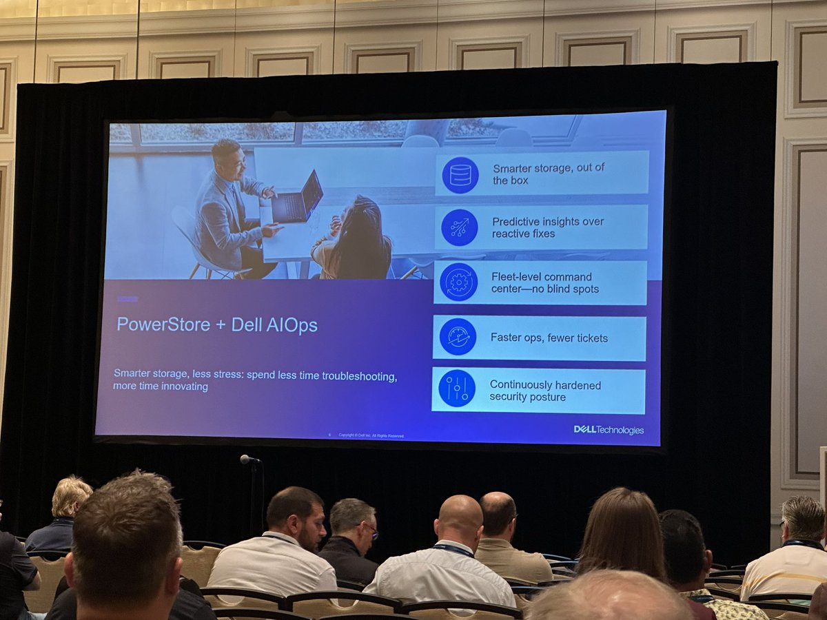 perfettoc's tweet photo. My first session of the day and it’s already proving to be an exciting day! Cannot wait for the keynote 😃!#DellTechWorld #IWork4Dell #PowerStore #DellAIOps https://t.co/KE2x4mJex8