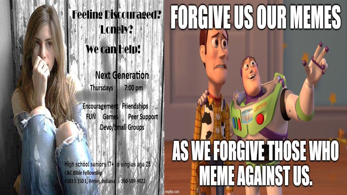 ccnextgen1825's tweet photo. This week we’ll be talking about forgiveness. (Hopefully you don’t feel the need to forgive my memes!) We’ll have plenty of fun, laughs, and snacks too! Summer is off to a great start let’s keep it going! #TGIT https://t.co/5FJRAdYU4n