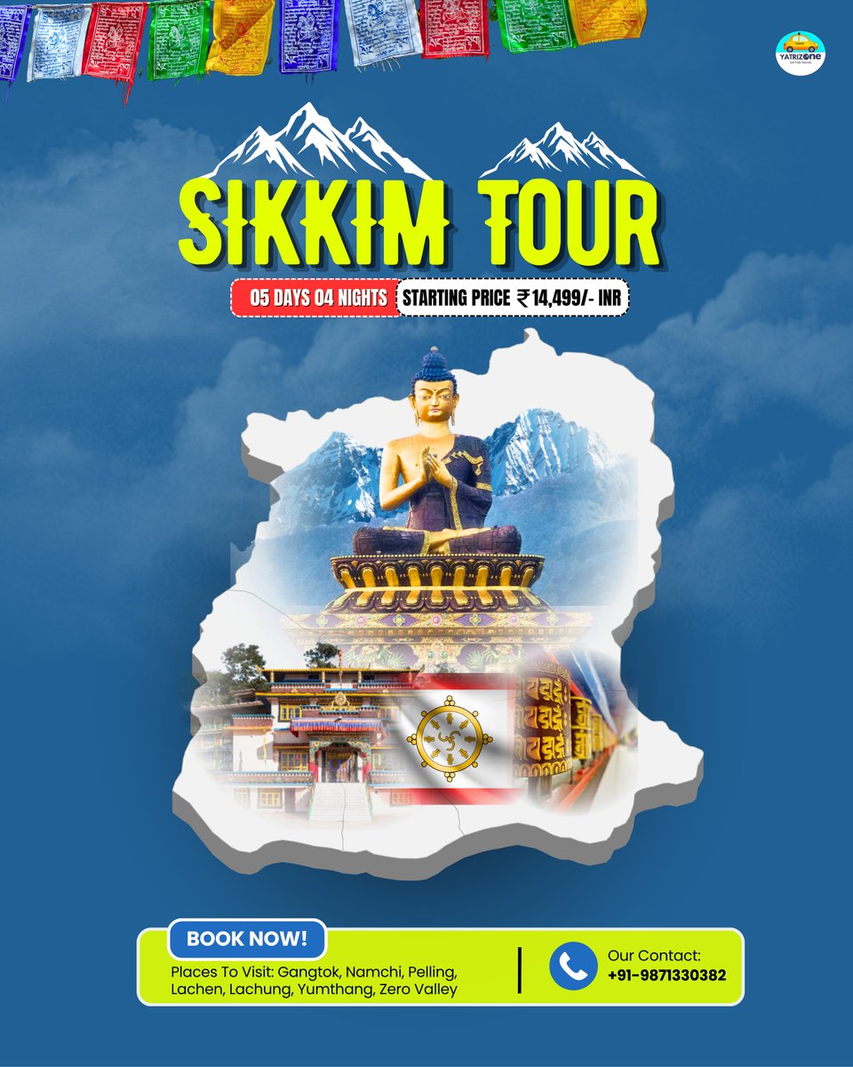 ZoneYatri's tweet photo. ✨ Explore the Enchanting Beauty of Sikkim ✨

Snow-covered mountains, peaceful monasteries, breathtaking valleys, crystal-clear lakes, and unforgettable Himalayan vibes — Sikkim is the perfect escape for every traveller. 🏔️❤️

📞 Book Now: +91-9871330382

#Sikkim #yatrizone https://t.co/zXQATt55gL