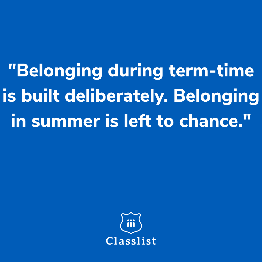 schoolclasslist's tweet photo. Something we keep noticing as our schools set up summer camp communities.
The contrast between how term-time belonging gets built and how summer belonging gets handled is sharper than most schools realise.
How are your camp parents being looked after this summer? https://t.co/X1w3ODDvZr
