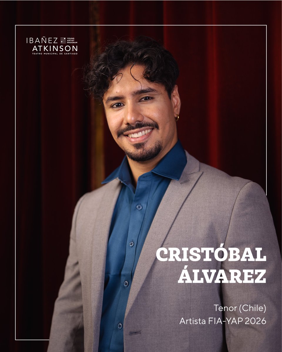 FIbanezAtkinson's tweet photo. FIA-YAP llega a su tercera edición con un grupo de destacados cantantes líricos entre sus integrantes. Hoy les presentamos a uno de ellos: el tenor chileno Cristóbal Álvarez💫

Este año, lo veremos en el @MunicipaldeStgo como Benvolio en Romeo y Julieta. ¡Bienvenido!🎶 https://t.co/4rdPLKZeQA