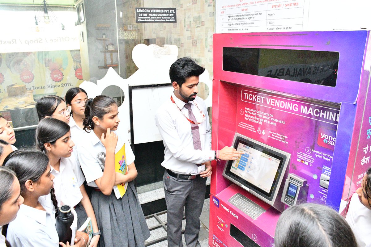 OfficialUPMetro's tweet photo. Students of Gardenia Public School explored the world of Kanpur Metro through a special educational ride from IIT Kanpur to Gurudev Chauraha, learning about its smart features, modern facilities and efficient operations along the way.
#KanpurMetro #UPMRC #EducationalVisit https://t.co/7kv0JyYaCv