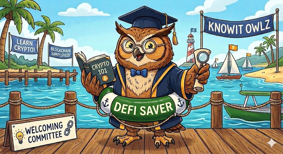 knowitowlz's tweet photo. Knowit Owlz is excited to announce @DeFiSaver  as an official sponsor for Season 2 of our Web3 + AI cohort!🦉

DeFi isn’t just about yield — it’s about managing risk, protecting positions, and navigating markets intelligently.

That’s why we’re excited to partner with DeFi Saver. https://t.co/EfyLAL92z7