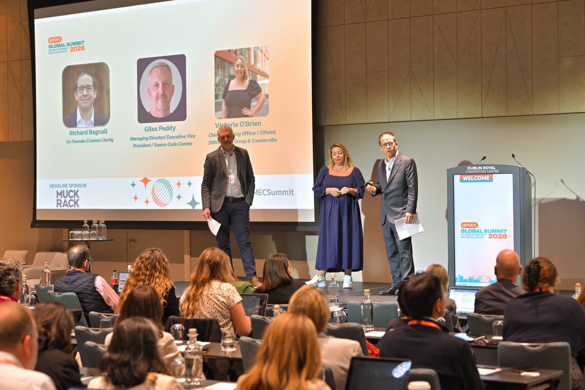 AmecOrg's tweet photo. 📊 IEF survey results discussed by @richardbagnall, @GilesPeddy @SourceCodeComms and Victoria O’Brien @72Point on how evaluation practice is evolving and what comes next for measurement frameworks. #AMECSummit https://t.co/qps70rgjS1
