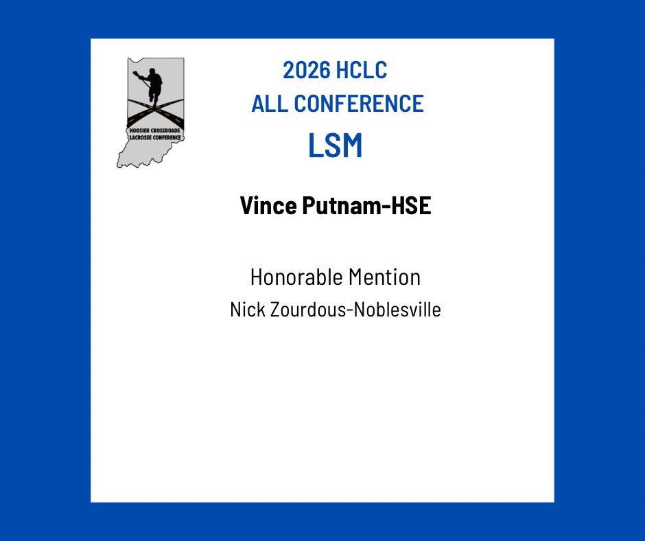 MillersLAX's tweet photo. Congratulations to our 2026 Boys Lacrosse 🥍 Players who were recognized by the Hoosier Crossroads Lacrosse Conference.  

LSM Honorable Mention: Nick Zourdous
SSDM Honorable Mention: Max Rafool
ATTACK: Charlie Boe 
                Honorable Mention: Hayden McCaslin https://t.co/SxF5cRebSI