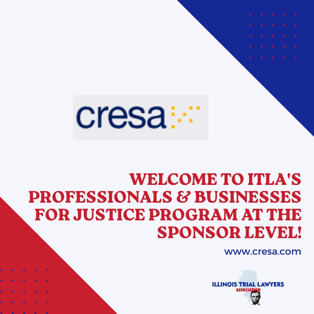 iltla's tweet photo. Please welcome our newest sponsor, @CresaCorp . https://t.co/2NrEpAbcl0
