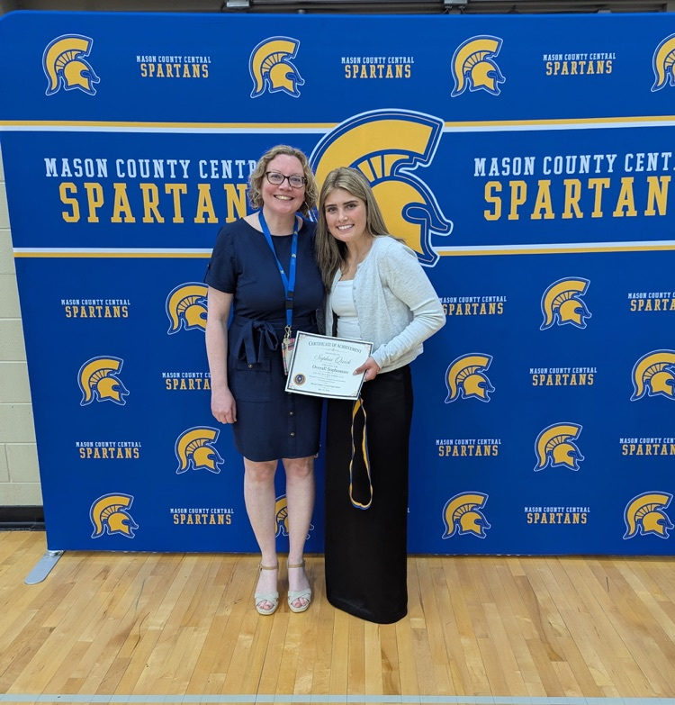 MCCSpartans1's tweet photo. The 2026 outstanding Sophomore award winner is Sophia Quick!  The award was presented by Sophomore class advisor Mrs. McCormick. https://t.co/wMbgyCvVqK