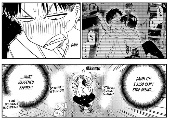 Finalkingdom3's tweet photo. I feel so validated. Chizuru &amp; Kazuya are direct parallels of each other. Both feel guilt for their joy &amp; love. Both go into the restroom to hide their emotions rather than express them. For they will be used or shamed. &amp; both are haunted by Mami &amp; Ruka. Their abusers. https://t.co/YzkVmcGSRr