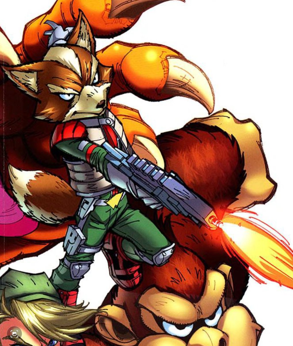 AndrossSF0's tweet photo. A giant poster included with Nintendo Power Issue 200 &amp; illustrated by J. Scott Campbell. It was made to commemorate the magazine's 200th issue. Fox makes an appearance here in his Star Fox Assault design.

#starfox #starfoxassault #gamecube #Nintendo https://t.co/rFLckiwBDI