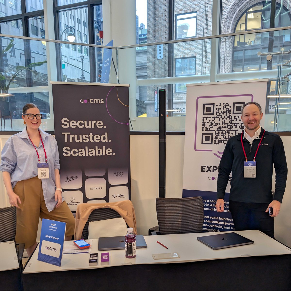 dotcms's tweet photo. Team dotCMS had a great day at the IDC CIO Summit in New York, hosted by IDC US Events. This year's theme, the Rise of Agentic Systems, set the tone for every conversation on the floor. Proud to have sponsored, and even prouder to see our VP of Marketing, Inna Bosenko, take the stage.

Inna opened with a stat IDC itself put on the table: by 2026, GenAI and automation will drive $1 trillion in global workforce productivity gains. Her question to the room - if agentic systems are the engine, which team should see those gains first?

Her answer: the Digital Experience team. The people building, managing, and marketing digital products now account for 18–25% of headcount and up to 30% of payroll in service-based industries. That makes them the single highest-leverage place for AI to land, but only if it lands in a way that doesn't dilute the brand, erode trust, or expose risk.

That's the bet we're making at dotCMS: AI-driven accessibility, brand governance, and personalization, built into a visual headless CMS that compliance-led organizations can actually trust at scale.

Thanks to IDC for a sharp, well-run event, and to every CIO who stopped by the booth!

#dotCMS #AgenticAI #HeadlessCMS #EnterpriseCMS #CIO #DigitalExperience