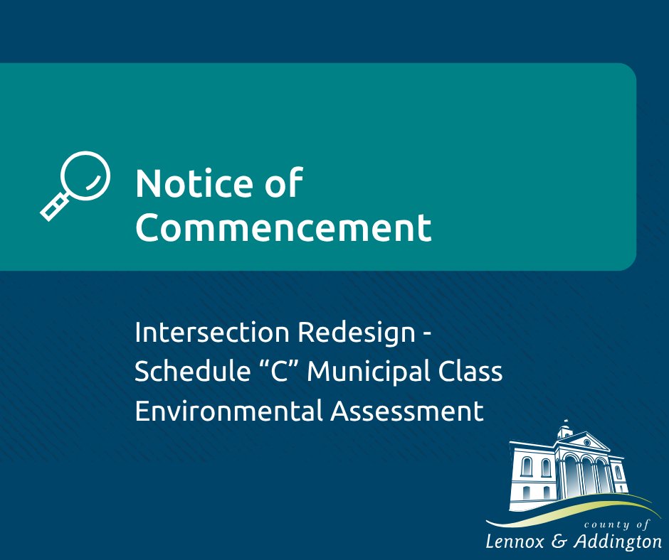 Lenn_Add_County's tweet photo. The County of Lennox &amp; Addington has launched a Schedule ‘C’ EA to review Dundas St. intersections (CR1 &amp; CR5).

Have your say—Public Info Centres coming June &amp; Fall 2026.

Learn more:
https://t.co/7QOlmKsISb https://t.co/OpCAEFCDLo
