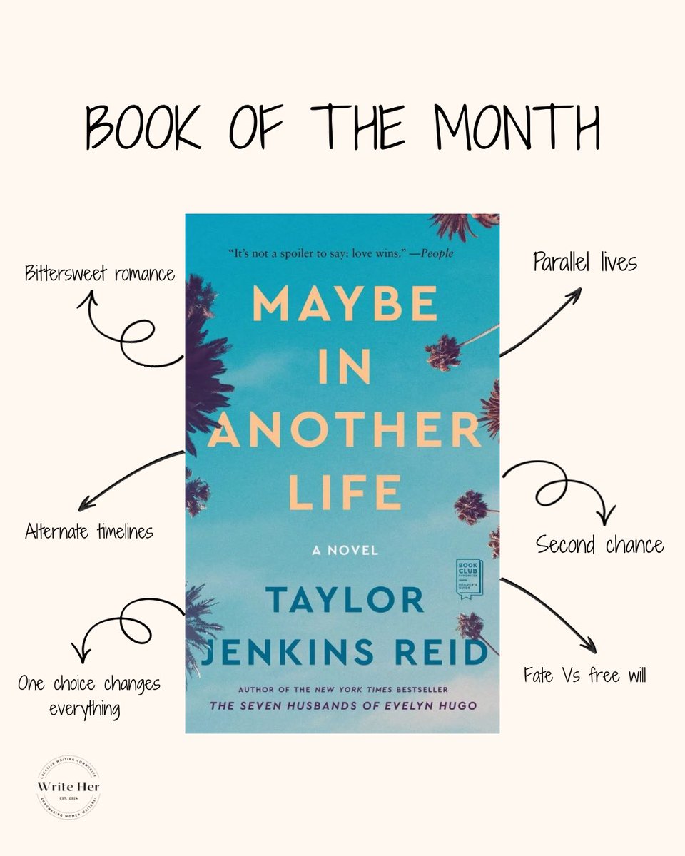WriteHerComm's tweet photo. This month we’re reading Maybe in Another Life by Taylor Jenkins Reid ✨

A beautiful story about fate, timing, soulmates, and every “what if” you’ve ever imagined 💭😭

Add this one to your TBR ASAP 🤍 https://t.co/gIG0acZ0Eg