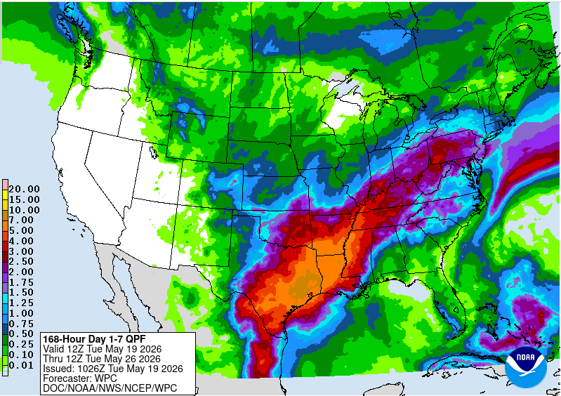 LaStateClimate's tweet photo. Remember when it seemed like we couldn't buy a drop of rain?  Well, it's possible that some portions of Louisiana could receive several inches over the next few days.  Have the umbrellas handy! https://t.co/WbMmChzofM
