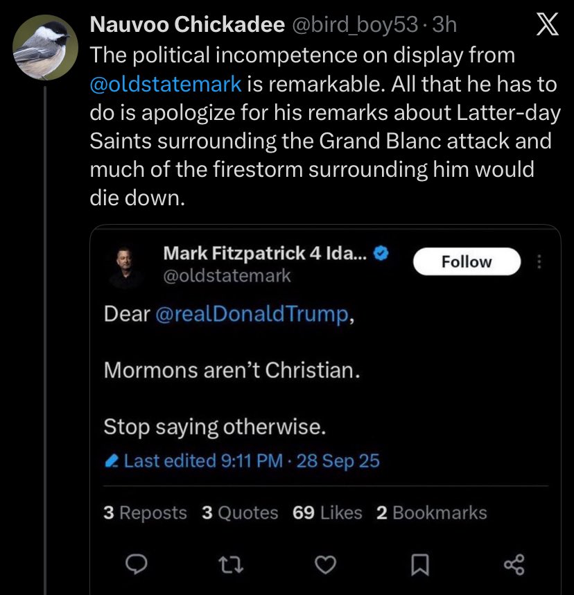 Nauvoo Chickadee tweet media