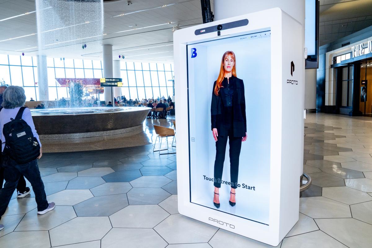 nypost's tweet photo. LaGuardia Airport adds hologram 'concierge' Bridget in latest spooky invasion of AI https://t.co/UEztGxbIOq https://t.co/ZSDzrwaqoR