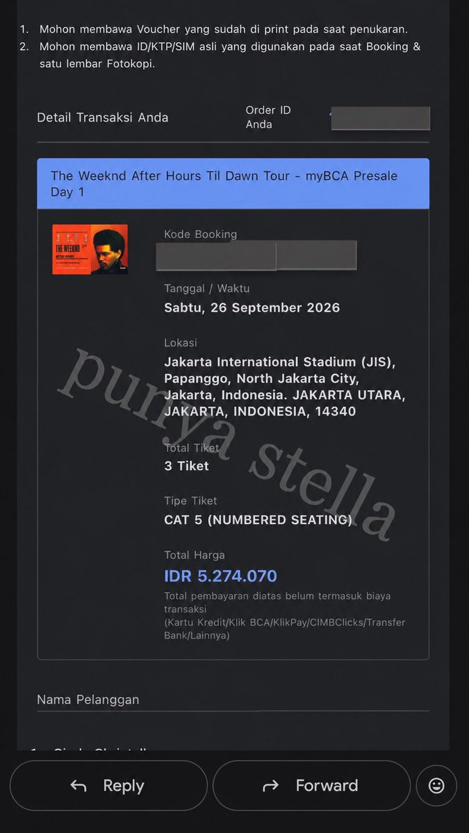 fridaysmagic's tweet photo. @lialolove kak kalau masi nyari, aku ada cat 5 day 1 3 tix, harga normal, no fee, no markup

jual karena miskom sama temen dan jadinya kebeli double 😭 https://t.co/N0BiOmMLnv