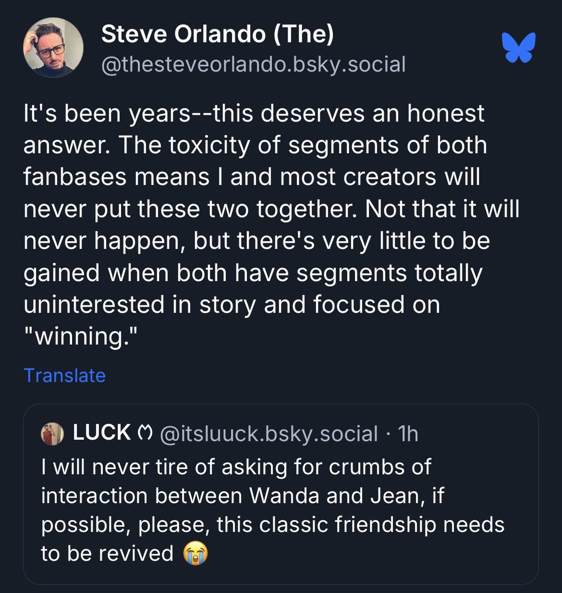 comics_jeff's tweet photo. This is what Alan Moore was talking about when called super hero fans "emotionally subnormal"

"totally uninterested in story and focused on 'winning'" https://t.co/j8eqjOPsKI
