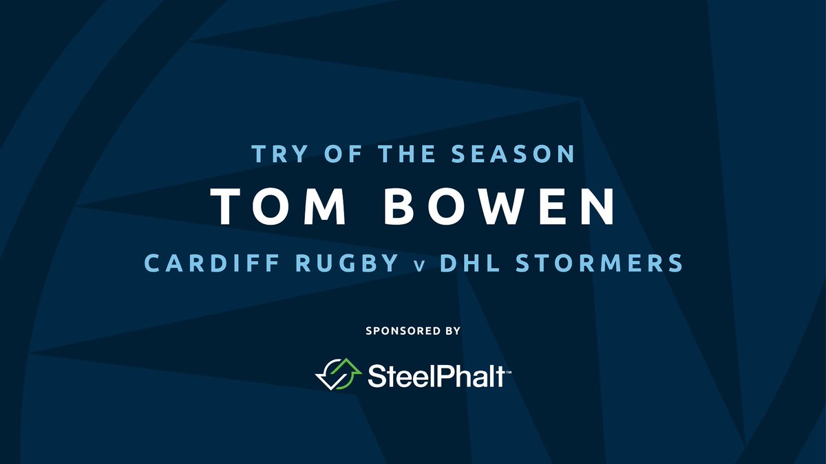Cardiff_Rugby's tweet photo. Try of the Season award goes to Tom Bowen for an unforgettable year of standout moments ⚡️

Sponsored by @SteelPhalt

#YmlaenCaerdydd | #CardiffEOSA https://t.co/y9Is8dFFXx