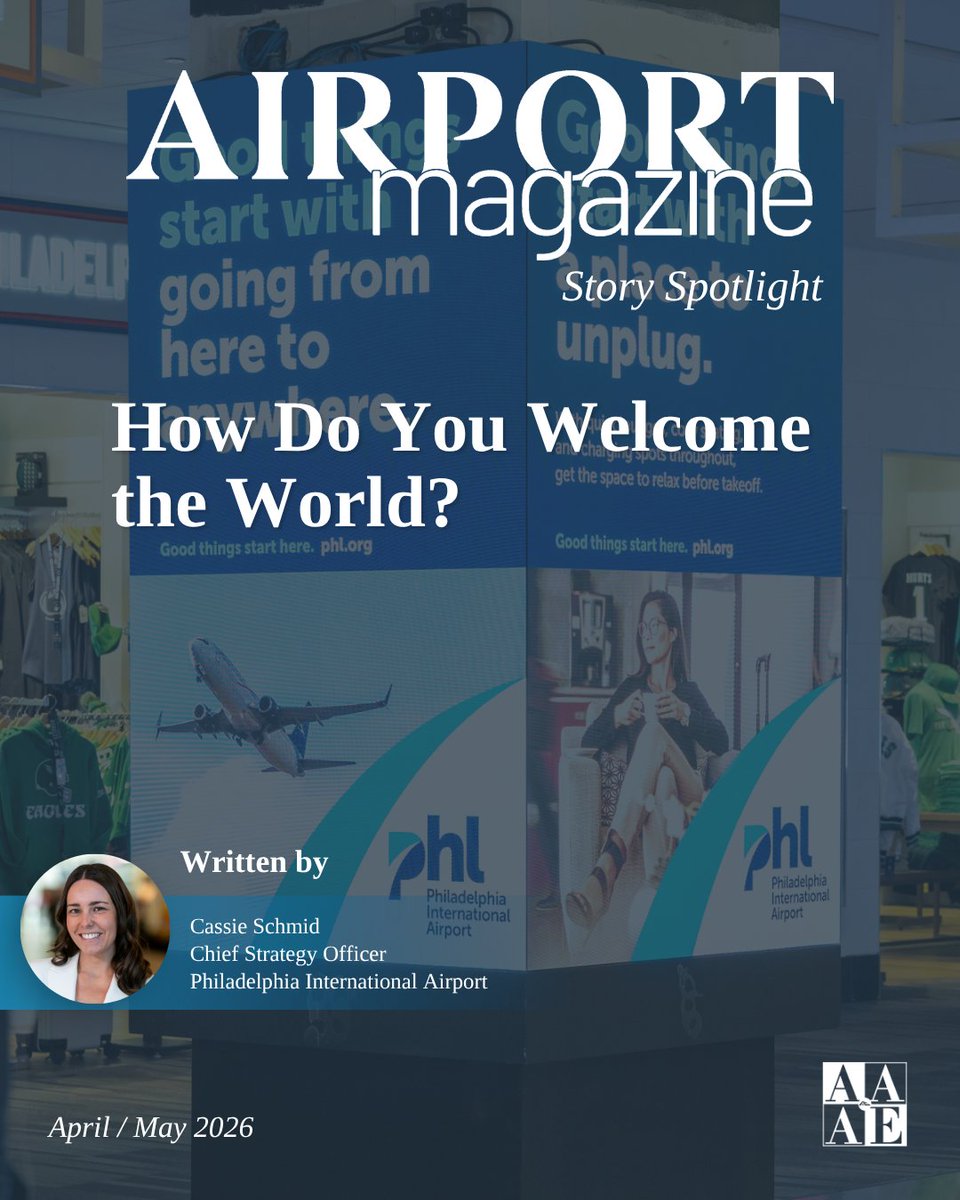 AAAEDelivers's tweet photo. @PHLAirport is transforming the passenger experience through major upgrades as they prepare for record-breaking travel tied to events like the FIFA World Cup, America’s 250th celebration, and more.

🔗 Read more in the latest issue of Airport Magazine: https://t.co/0T1G8Prh83 https://t.co/gYoPnpTHp4