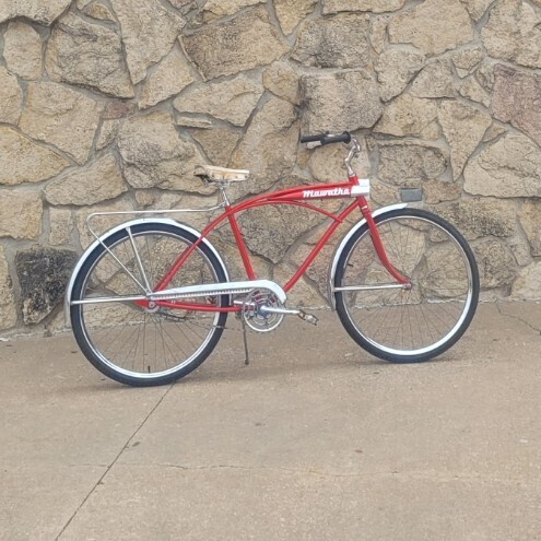 usd415's tweet photo. Thank you Koch and Co. for this amazing donation to HHS! This Hiawatha brand bicycle was restored in a joint effort by Mitch Romine and Colton Gormley of Carl's Body Shop and Mike Brown of Brown Laser Works and of course Koch and Co.  Thank you! https://t.co/9GIqycmTqu