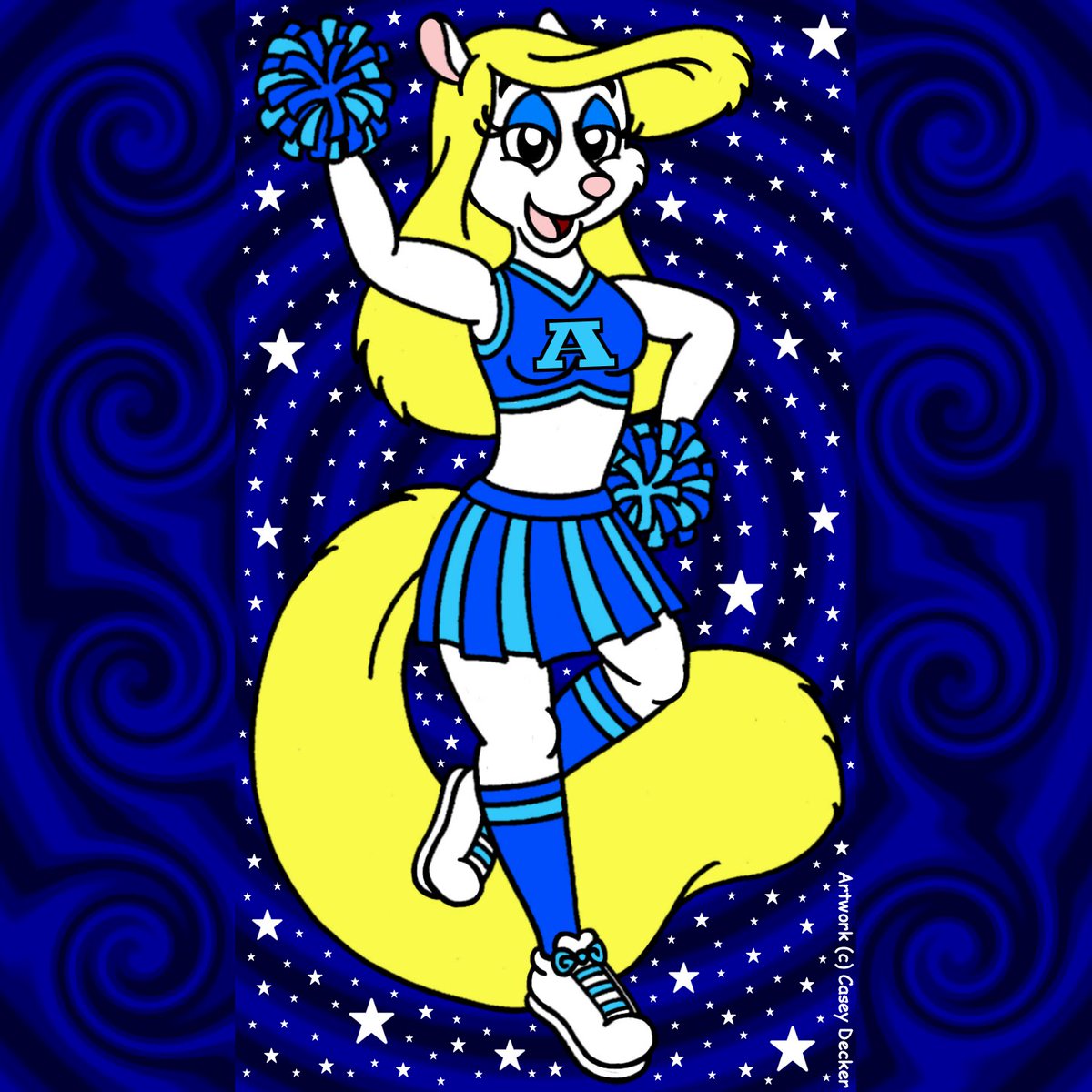 CoolCSD1986's tweet photo. Here is a picture that I did of Minerva Mink from "Animaniacs" posing in a cute-looking cheerleading outfit that I had designed for her to wear. Enjoy! ๐๐๐ค๐ #FanArt #Animaniacs #MinervaMink #Cheerleader #WarnerBros #AmblinEntertainment #90sCartoons #OriginalStyle #NoAI https://t.co/JlRdiSrEra