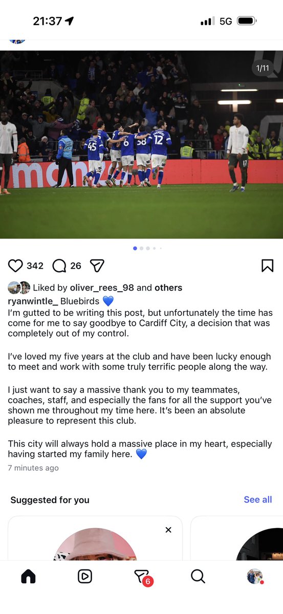 VFTNinian's tweet photo. Just when we had a good song for him, we say goodbye. Gone out on a high - what a season for Ryan. https://t.co/1myFepfVVz