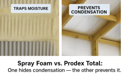Insulation4Less's tweet photo. Prodex Total vs. Spray Foam | Metal Building Insulation Guide
https://t.co/Sg0dzlSowa https://t.co/TQj7B6oR19