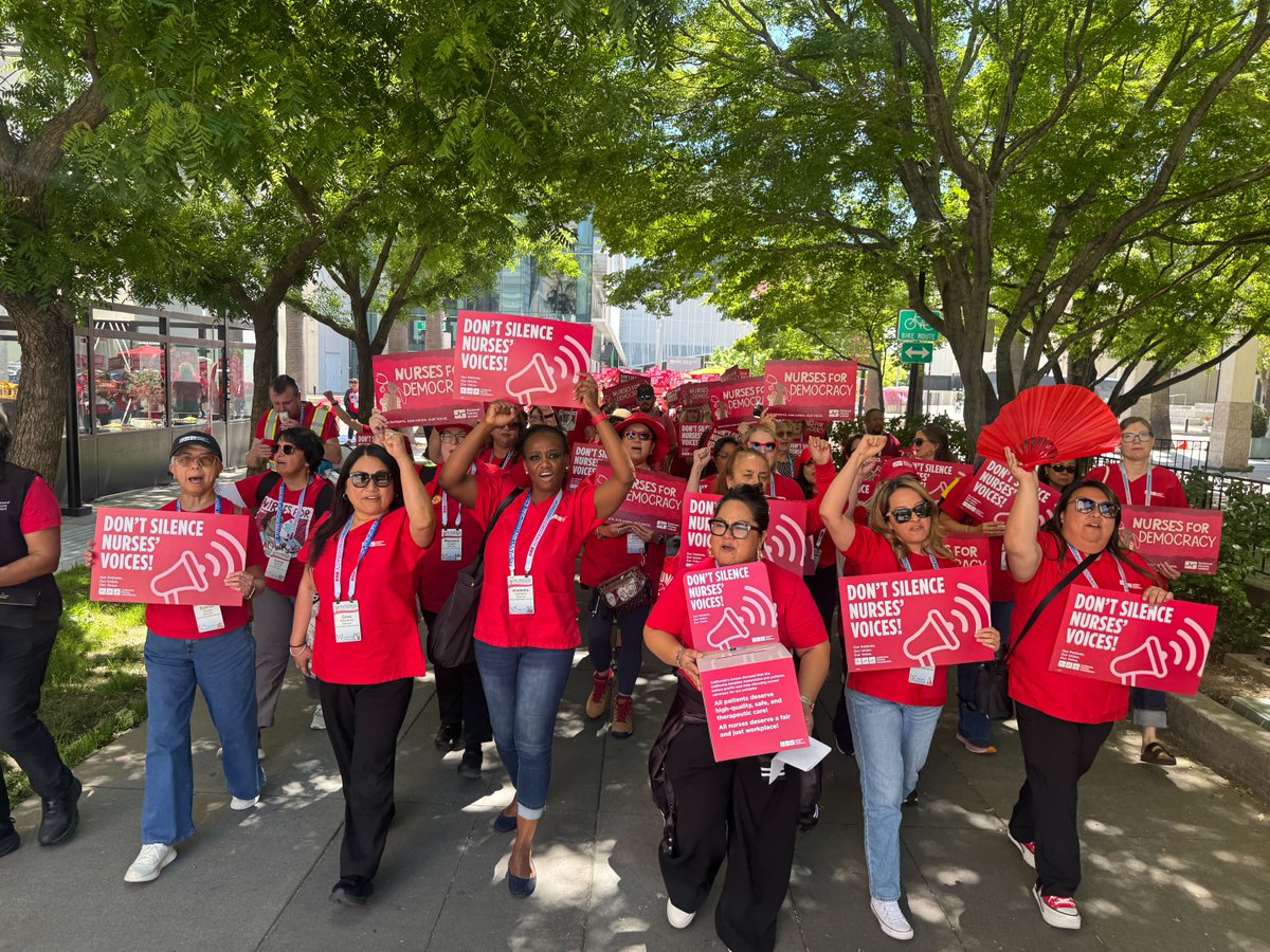 PuneetForNurses's tweet photo. Why does @CalHospitals want to stop nurses from taking political action? 

Because nurses won’t accept the corporate domination of our politics, our communities, and our hospitals — and CHA is afraid of our power. https://t.co/Yxdf3yfYta