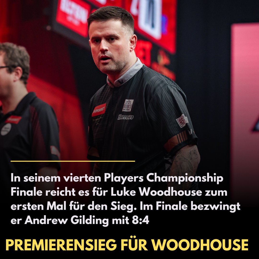 dartn_de's tweet photo. +++ Players Championship: Woodhouse schnappt sich ersten Titel +++

🪵 Woodhouse gewinnt ersten PDC-Titel
🏴󠁧󠁢󠁥󠁮󠁧󠁿 Rein englisches Halbfinale
🇩🇪 Niko Springer im Viertelfinale

➡️ https://t.co/sgeCps65kK

#darts #dartzn #pc18 #protour https://t.co/1h9Y6vgFUp