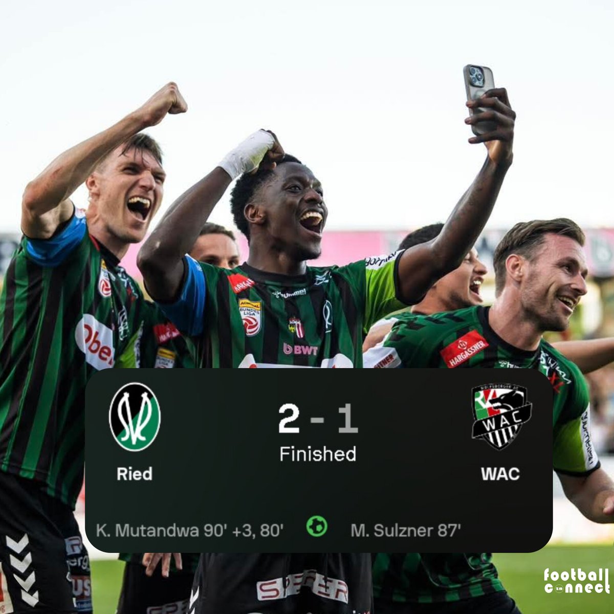 milton_kesh's tweet photo. Clutch Kingstone Mutandwa sends SV Ried to the the play off final for a place in the UEFA Conference League next season.
Kingstone Mutandwa has now scored 16 goals for SV Ried this season.
#ConnectUpdates #CopperBullets #AfricanFootball #ZambiaKuChalo๐ฟ๐ฒ https://t.co/myBGl1ut66
