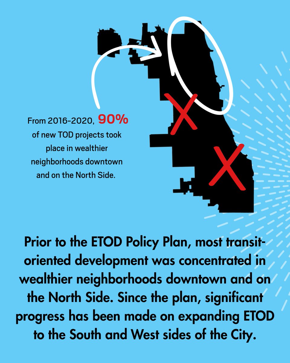 elevated_chi's tweet photo. How far has #ETOD come in Chicago since the ETOD Policy Plan was adopted 5 years ago? What should we do to build on our progress? Read our report on The State of ETOD in Chicago out now on our website at https://t.co/JKZR7pR8zf ! https://t.co/Q5uDnoCoKp