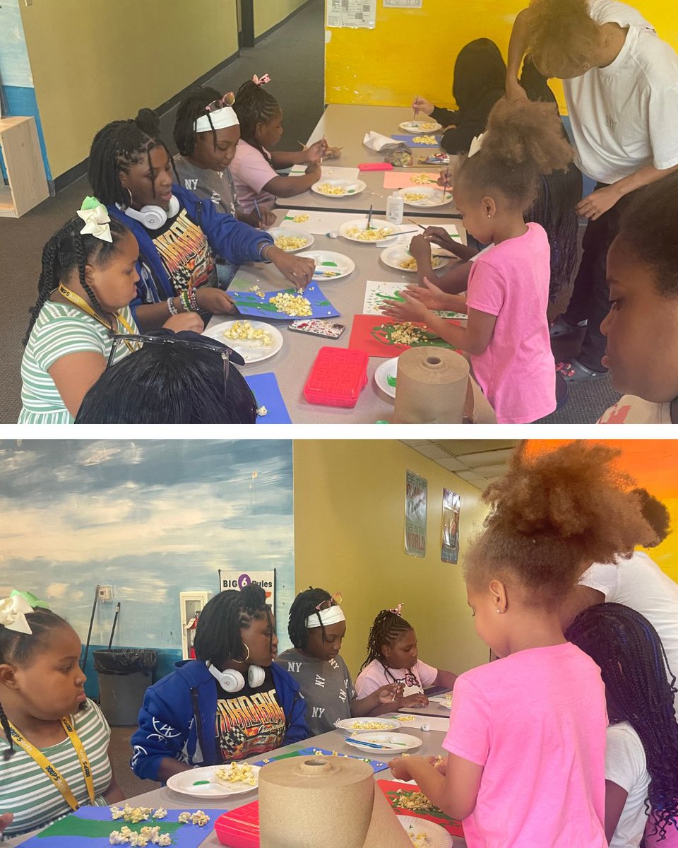 _BGCVP's tweet photo. Creativity was popping at the BGCVP Peninsula Unit! 🌳🍿 This week, our Art/Smart Girls turned snack time into showtime by creating adorable popcorn trees together. Their masterpiece is now proudly displayed at the Club entrance for all to enjoy! https://t.co/H0JhKBIO20