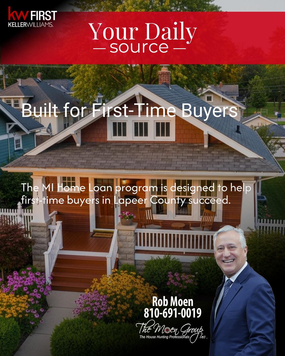 RobMoen's tweet photo. MSHDA’s MI Home Loan lets first-time buyers in Lapeer County get into a home with a lower down payment, help is available year-round. 🏡 Which part of buying feels most confusing right now? https://t.co/UjROpIwyDU