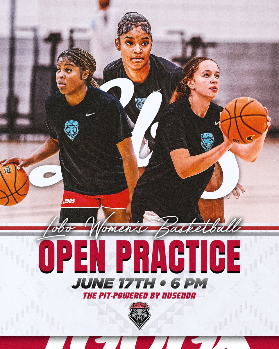 UNMLoboWBB's tweet photo. 𝗣𝘂𝘁 𝗶𝘁 𝗼𝗻 𝘁𝗵𝗲 𝗰𝗮𝗹𝗲𝗻𝗱𝗮𝗿.

Holding an open practice on June 17th. 
#GoLobos https://t.co/VLIzpvME3A