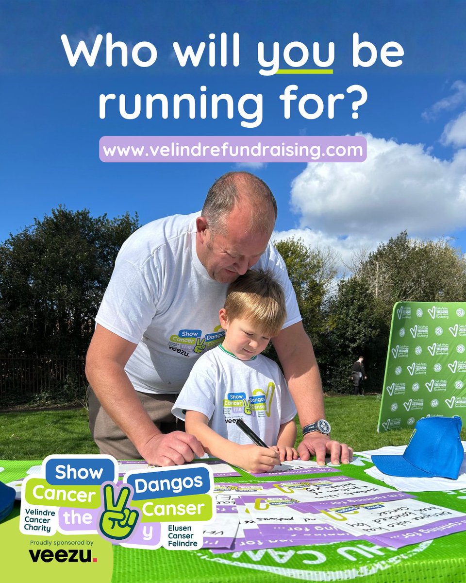 Velindre's tweet photo. Who will you be running for? 💚

Share your story with us in the comments 🫶

Sign up today at https://t.co/pLK67QpxvW and together, let's #ShowCancerTheV✌️

Proudly sponsored by @veezu

#ShowCancerTheV #TeamVelindre https://t.co/4cR7AXIsnP
